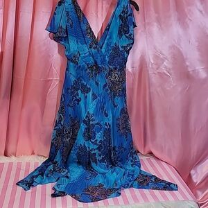 1629 Blue Lined Dress JONES NEW YORK Size Small